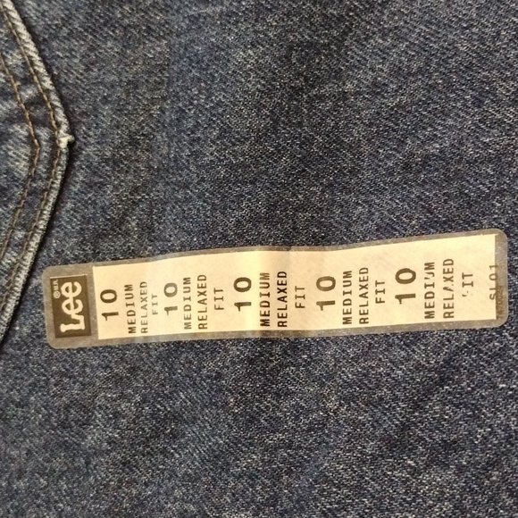 Vintage High Rise Jeans 90s Lee Original Dark Wash Relaxed Tapered 28 x 32 Sz 10 - Picture 8 of 11